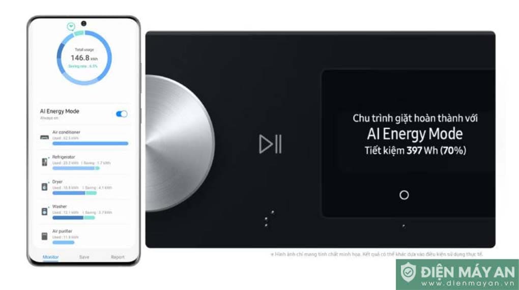 Máy giặt Samsung AI EcoBubble Inverter 10 kg WW10DG6U34LBSV